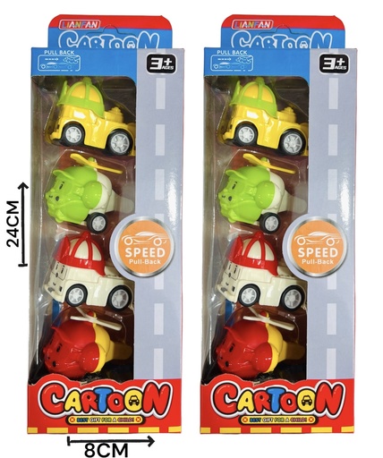 [611086] Auto X4 Pull Back Cartoon Hw22057250