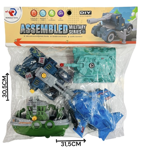 [611169] Tanque X2 + Avion + Barco Desarmable Bolsa Hw22027851