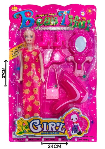 [610837] MuÑEca Con Accesorios Belleza Hw23029488