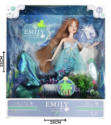 [610824] Sirena Emily Cola De Lentejuelas Con Accesorios Hw21062479