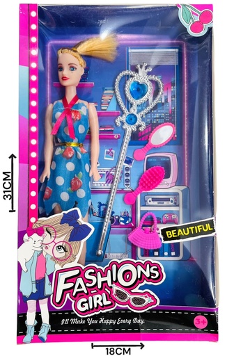 [610866] MuÑEca Con Accesorios Belleza En Caja Hwb208063
