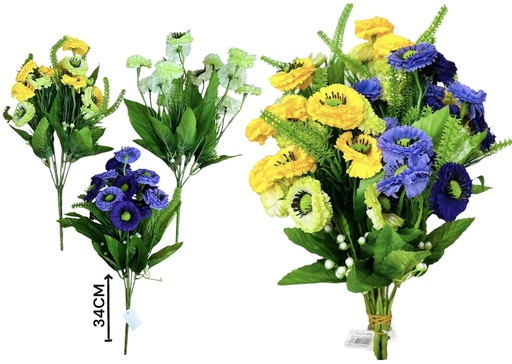 [511033] Flor Amapola Oriental Rama  34Cm