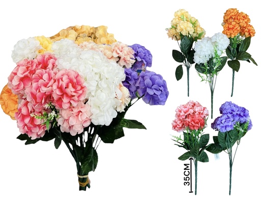 [511057] Flor Hortensia 7 Ramas 35Cm