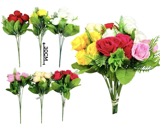 [511046] Flor Rosa Rococo  6 Flores