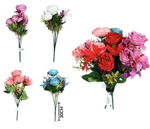[511048] Flores Peonia Y Lirios 6 Flores