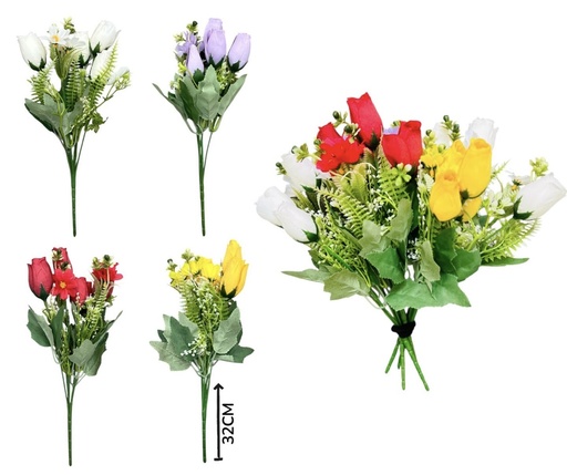 [511052] Flores Pimpollo Y Lirios 10 Flores