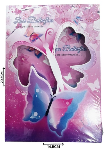 [511282] Diario Art Mariposas Con Candado 