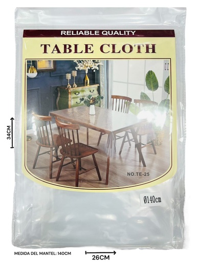 [511217] Mantel Cristal Redondo 140Cm Diametro