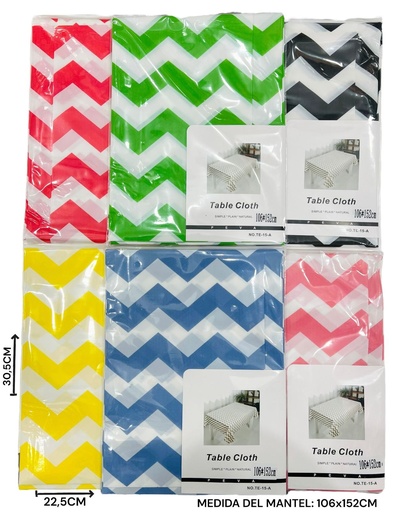 [511209] MANTEL ZIG ZAG RECTANGULAR 106x152CM