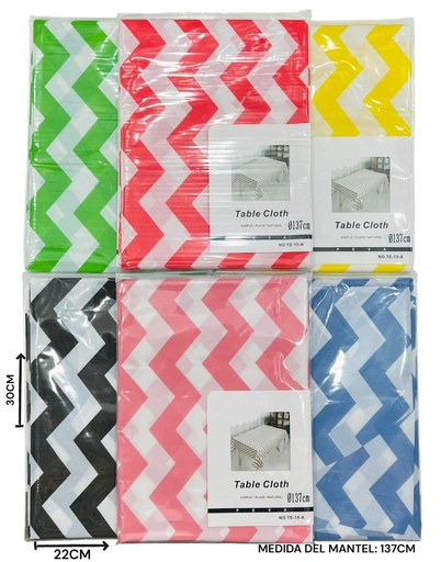 [511211] Mantel Zig Zag Redondo 137Cm