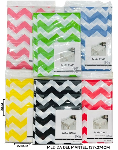 [511212] MANTEL ZIG ZAG RECTANGULAR 137x274cm